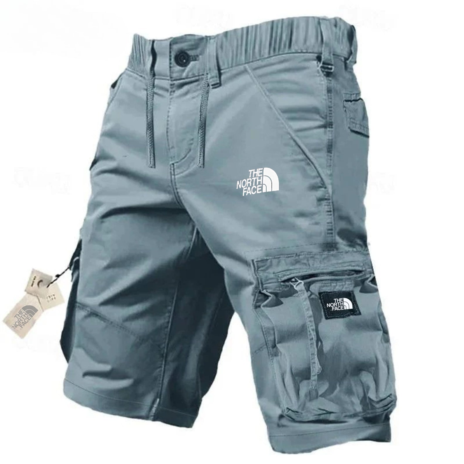 Functional Multi-Pocket Zip-Detail Cropped Shorts