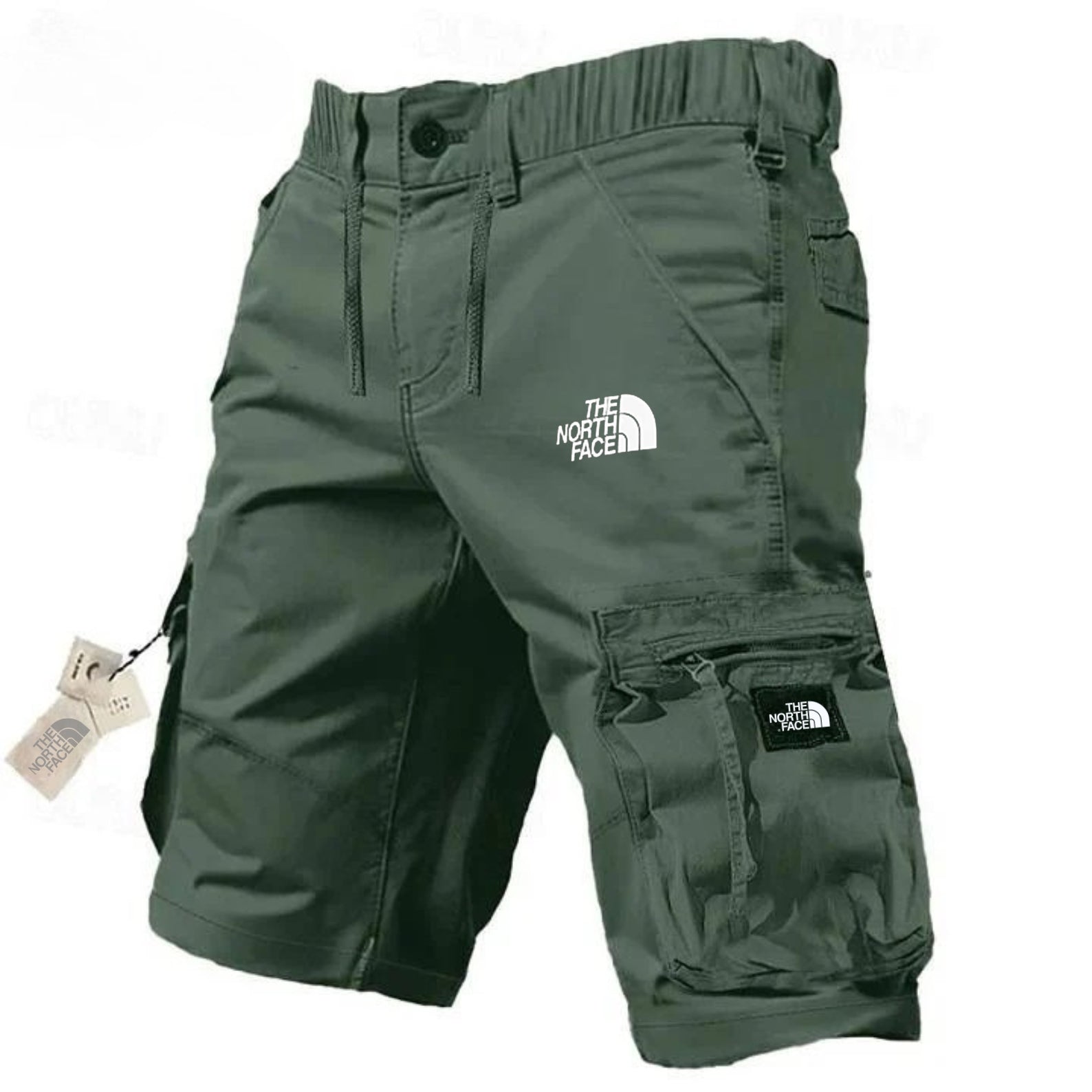 Functional Multi-Pocket Zip-Detail Cropped Shorts